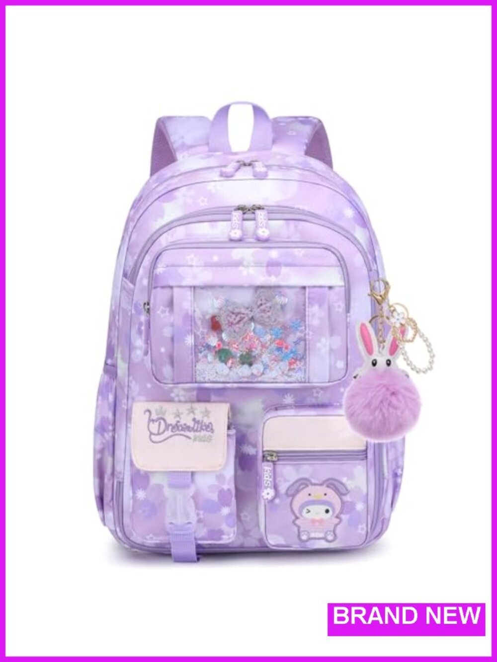 Girls Quick Sand Backpack 17-Inch Laptop Compartment Water Repellent Nylon